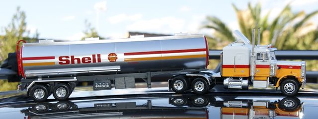 CAMION CISTERNA SHELL PETERBILT 359 1970 ESCALA 1: