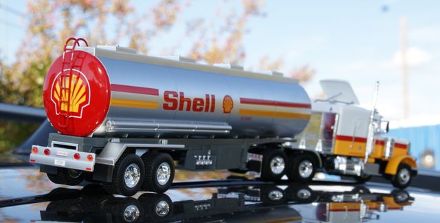 CAMION CISTERNA SHELL PETERBILT 359 1970 ESCALA 1: