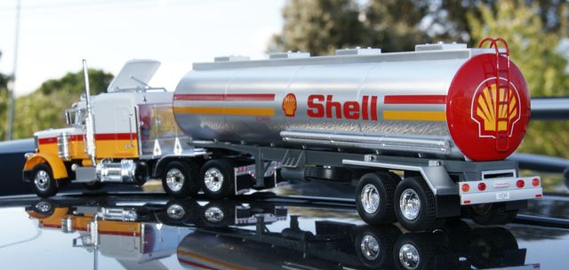 CAMION CISTERNA SHELL PETERBILT 359 1970 ESCALA 1: