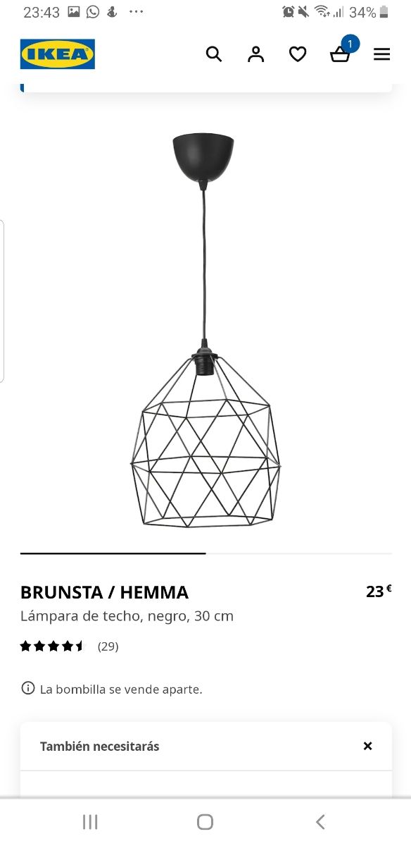 Lâmpada artesanal minimalista