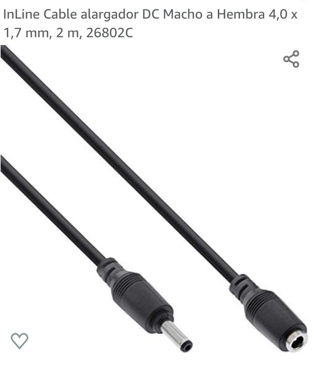 Cable alargador DC, compre dos me sobra uno