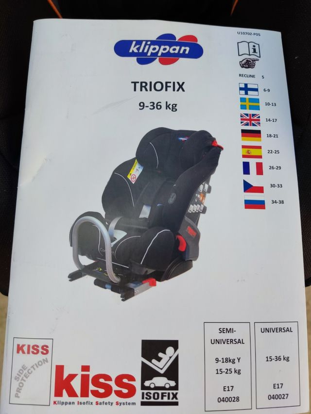 Silla Triofix Recline Klippan con Isofix