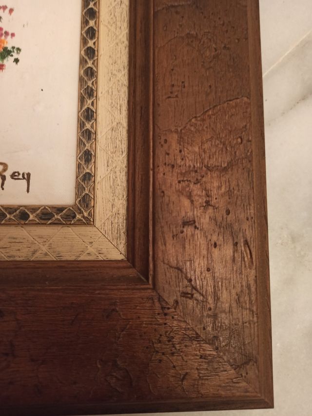 Cuadro de óleo sobre lienzo enmarcado