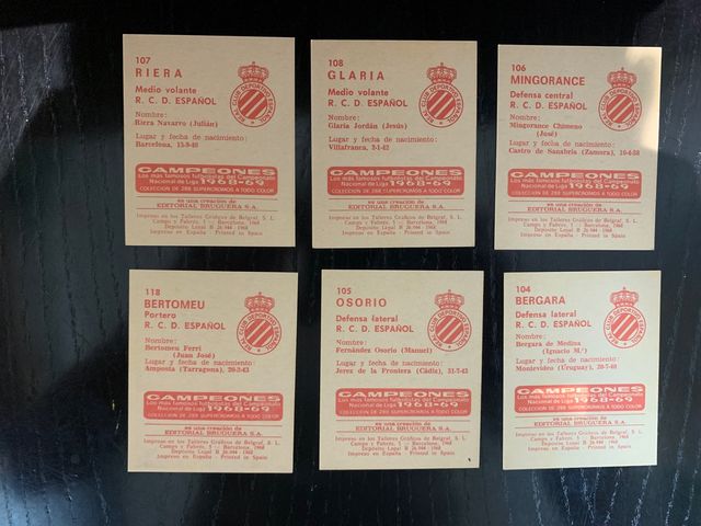 Fichero Cromos futbol Bruguera 68-69