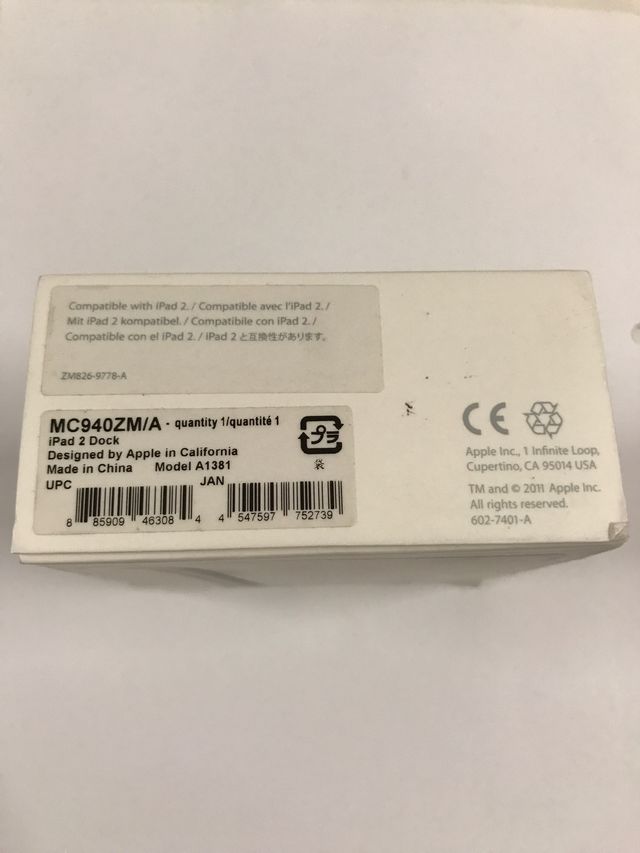 Supporto di ricarica originale per iPad 2 DOCK A1381