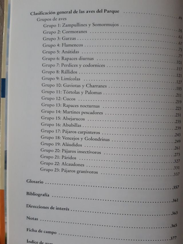 Guía práctica de aves del Parque Natural de las la