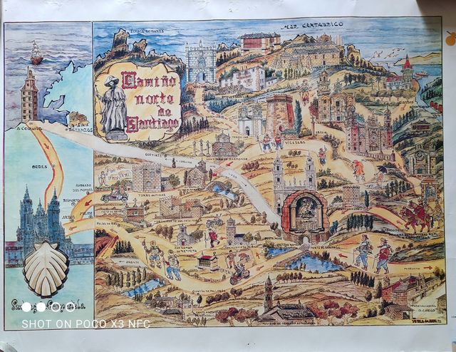 Cartel Camino de Santiago gallego.
