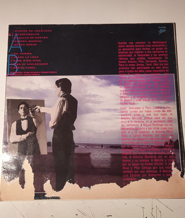 DISCO VINILO "RULETA RUSA" DE JOAQUÍN SABINA