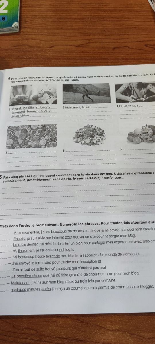 libro de ejercicios francés a2 perfecto estado