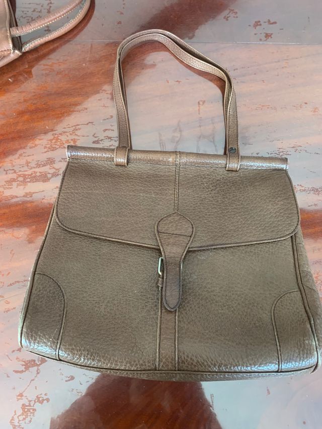 Bolso vintage de piel auténtica