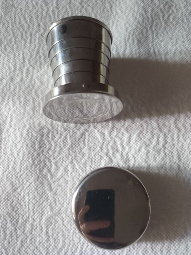 Vaso plegable de acero inoxidable