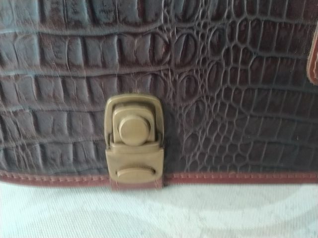 Maletín de cuero auténtico