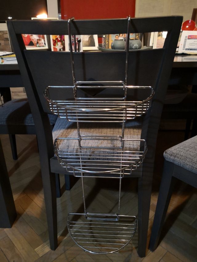 Percha y soporte para mampara