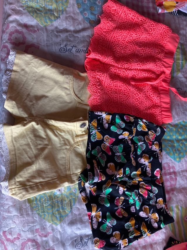 Pack 7 prendas mallas y pantalones niña talla 7-8