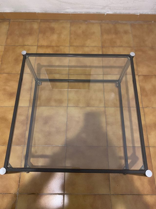 Mesa centro de cristal Acero inoxidable