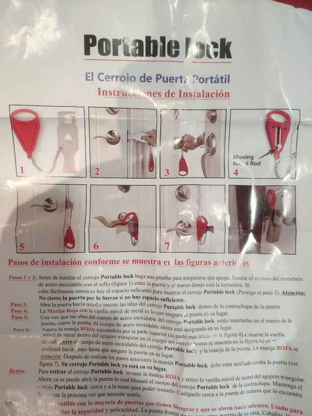 Cerrojo seguridad portatil