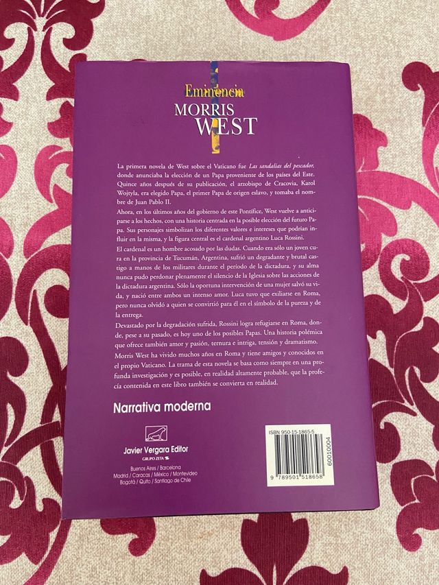 Libro Eminencia de Morris West