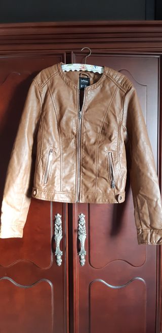 CHAQUETA CALADA COLOR TEJA PALOMA DE LA O