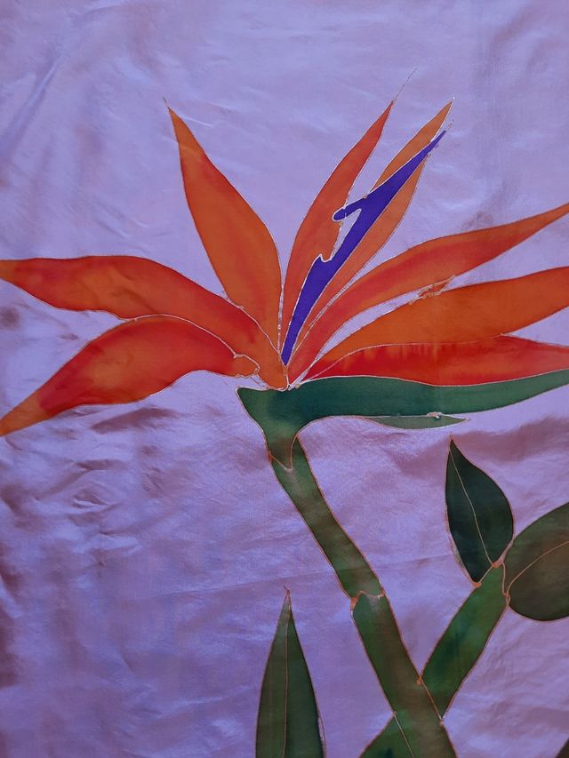 Pañuelo seda pintado a mano