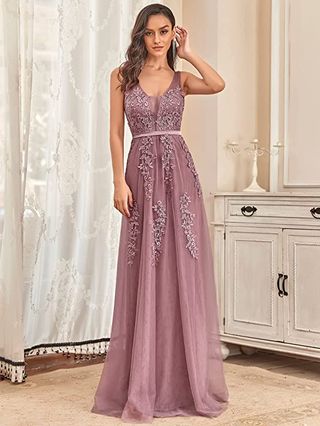 VESTIDO LARGO DE FIESTA MUJER de segunda mano por 80 EUR en Madrid en  WALLAPOP