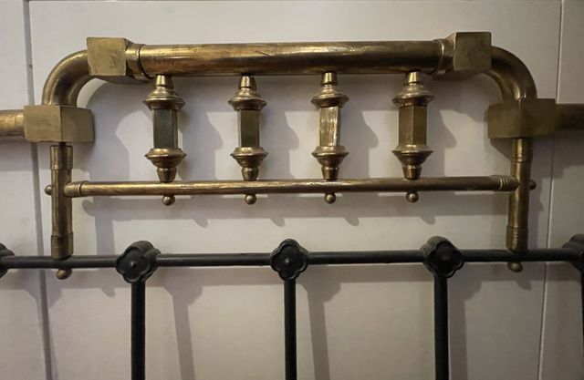 Cabecero de Hierro y latón Vintage.