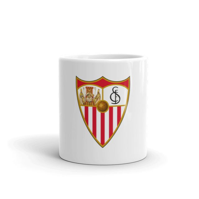 Taza con el escudo del Sevilla FC.