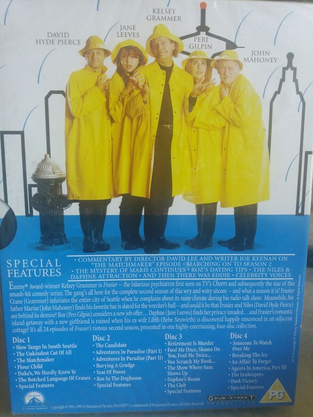 FRASIER precintados en inglés