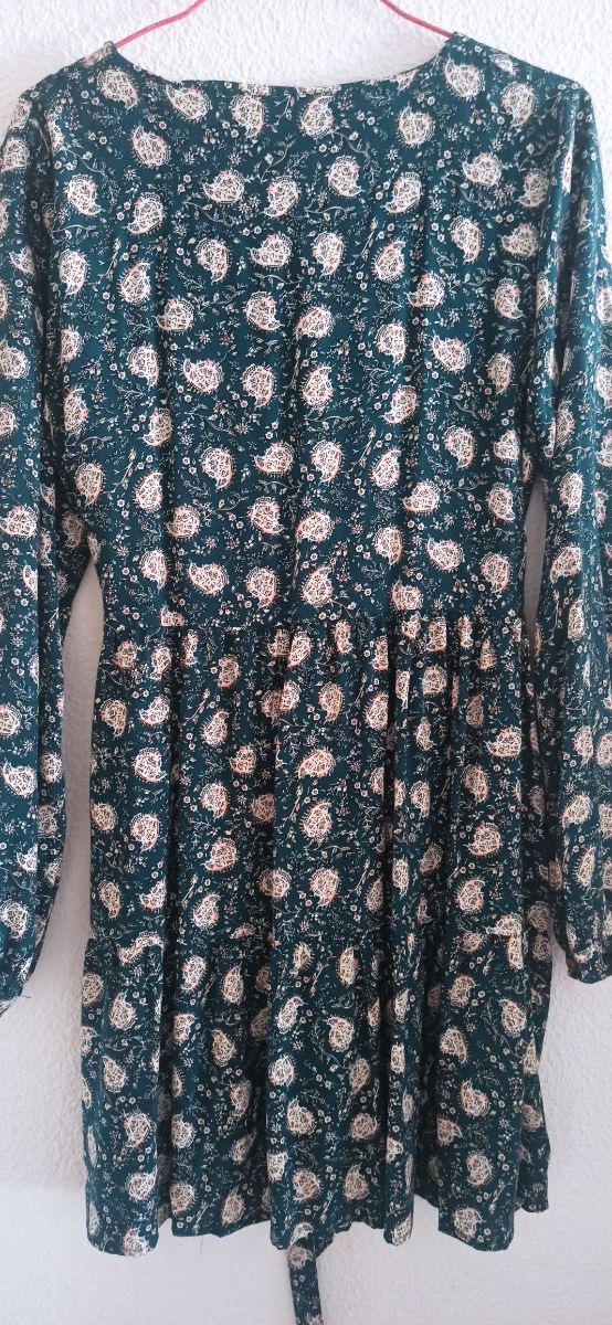 vestido corto estampado verde