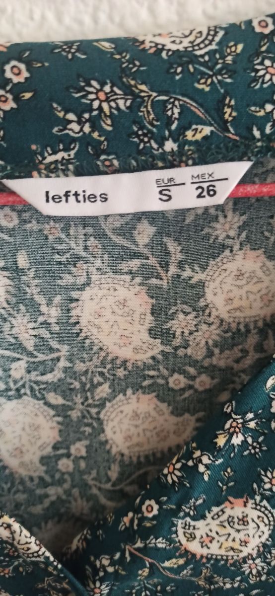 vestido corto estampado verde