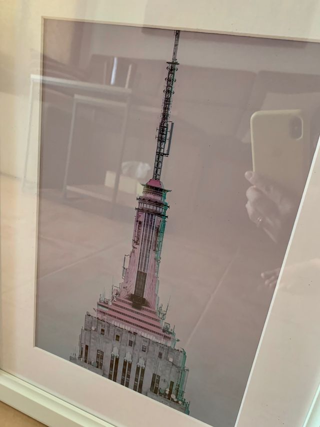 Cuadro madera + Lamina Empire State Nueva York