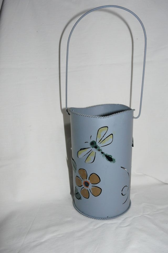 JARRON AZUL CON LIBÉLULAS