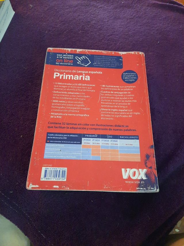 diccionario primaria lengua española