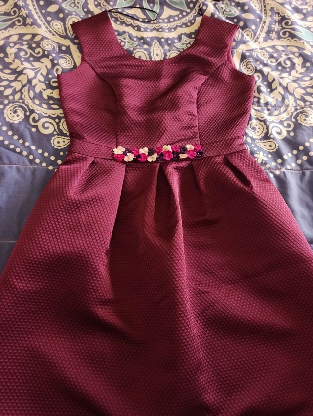 Vestido fiesta granate