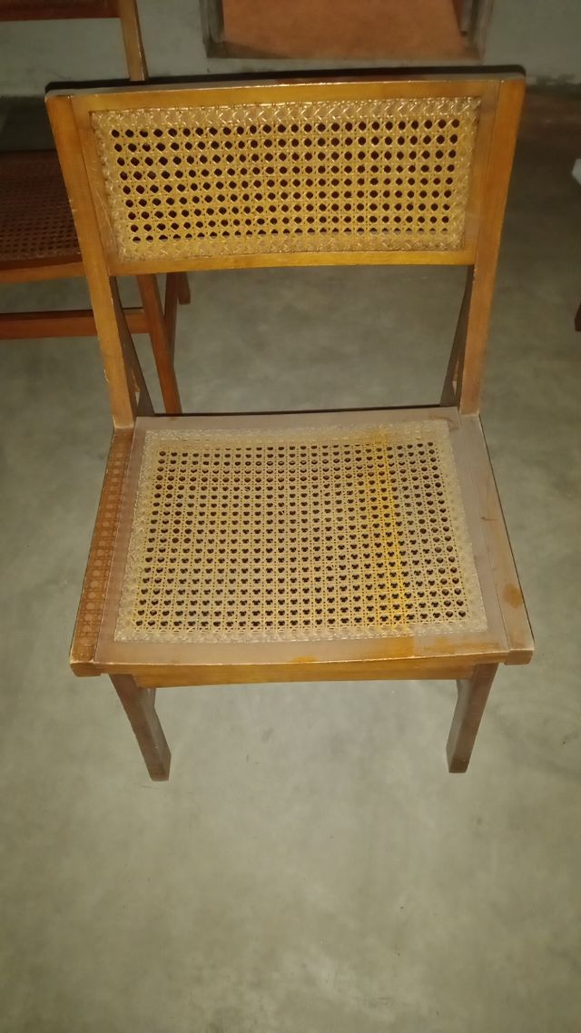 Mesa redonda de comedor extensible con 4 sillas