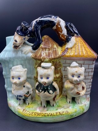Cantaro de coleccion en ceramica LOS TRES CERDITOS
