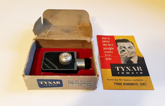 Tynar cámara espía + caja + folleto (EEUU / 1950)