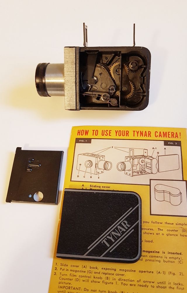 Tynar cámara espía + caja + folleto (EEUU / 1950)