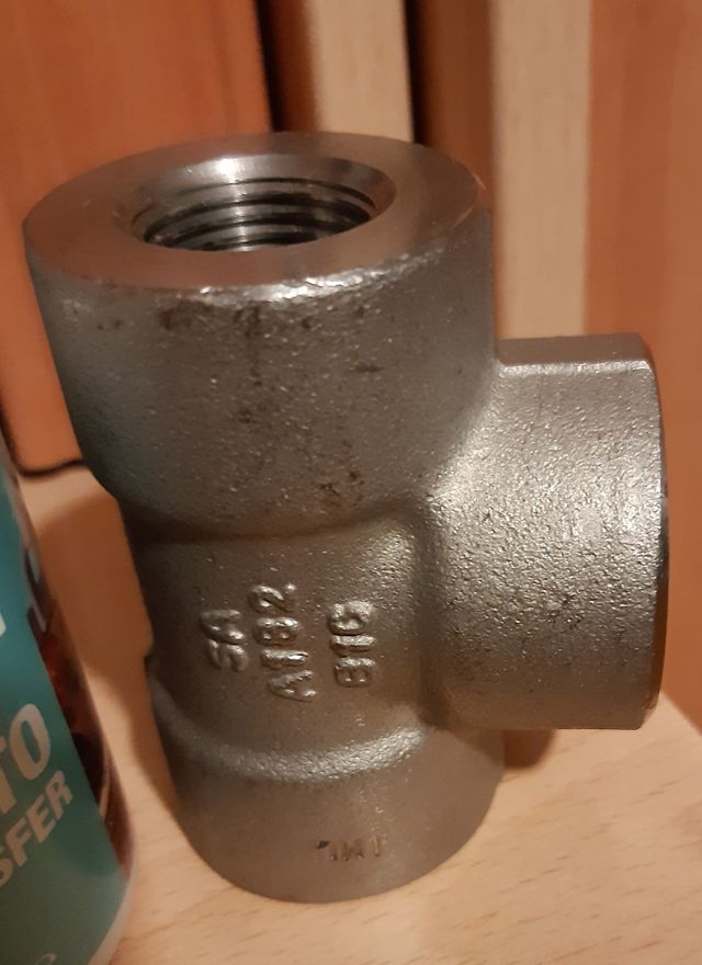 2 piezas de conexión en T roscada acero