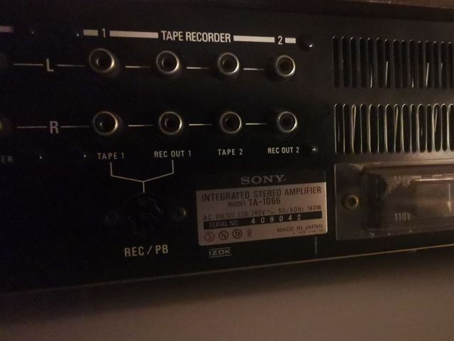 Amplificador Sony Ta 1066 (vintage)
