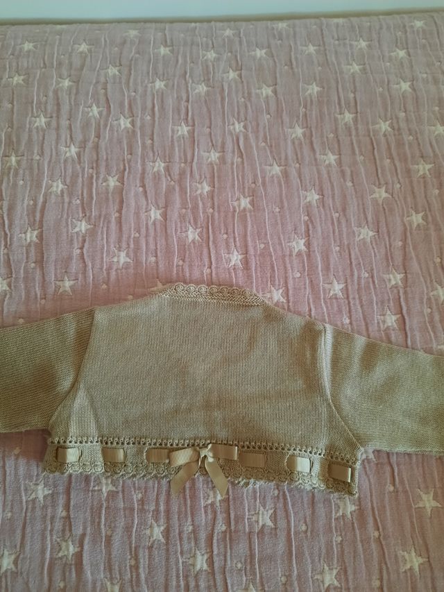 VESTIDO,CHAQUETA Y ZAPATOS NIÑA 6 MESES