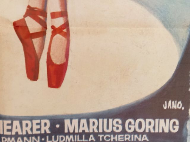 Póster original Las zapatillas rojas.