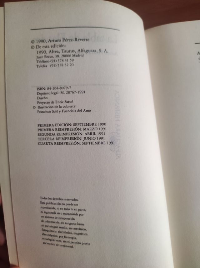 Libro La tabla de Flandes, de Arturo Pérez-Reverte