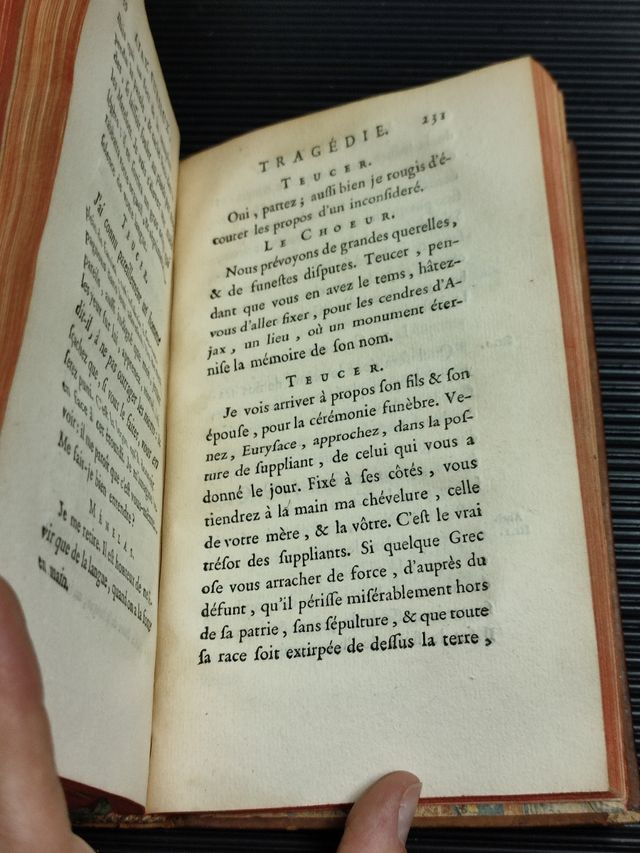 Tragedies de Sophocle. París, 1761. En francés