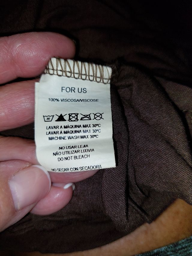 Camiseta manga 3/4 marrón