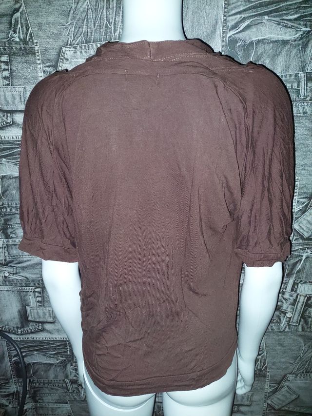 Camiseta manga 3/4 marrón