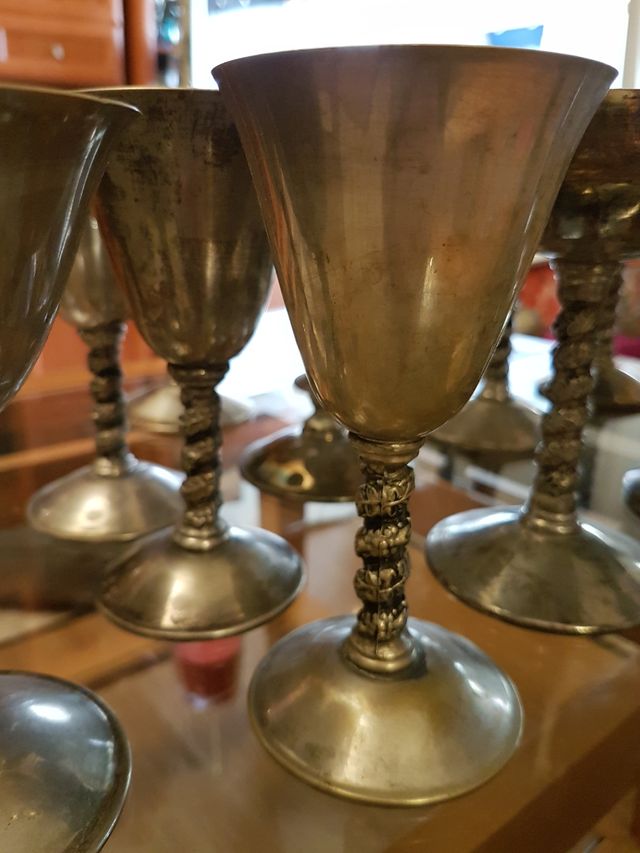 17 Copas plata Coplats, LP BRASS, antiguas