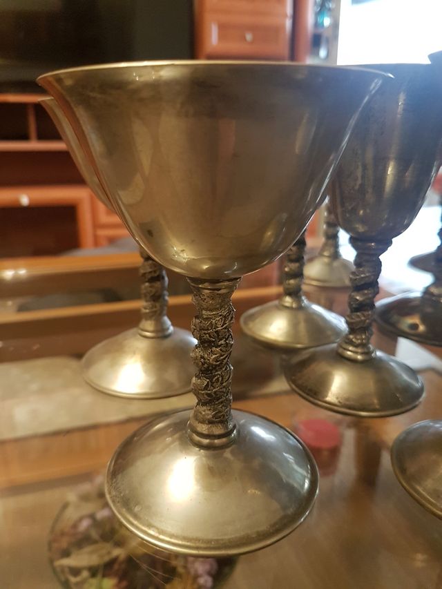 17 Copas plata Coplats, LP BRASS, antiguas