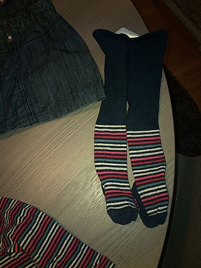 parka,peto,camiseta y leotardos niña Elle