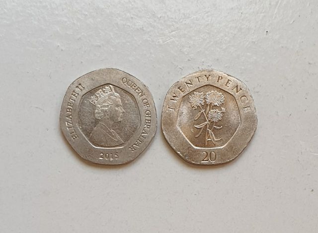 Moneda 20 pence Gibraltar 2012-2016