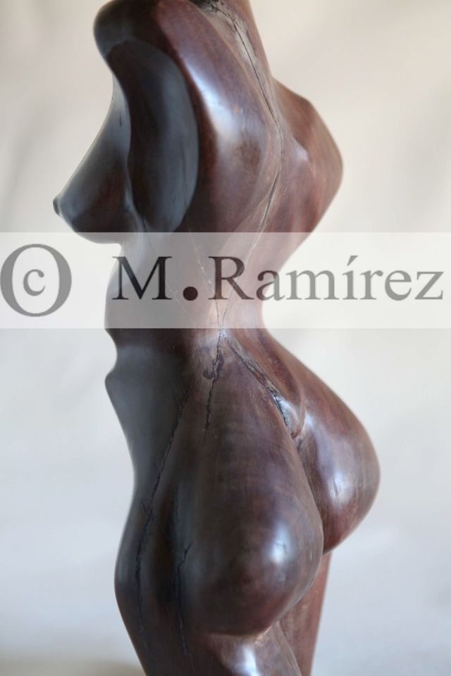 Busto de mujer -tallado en madera-